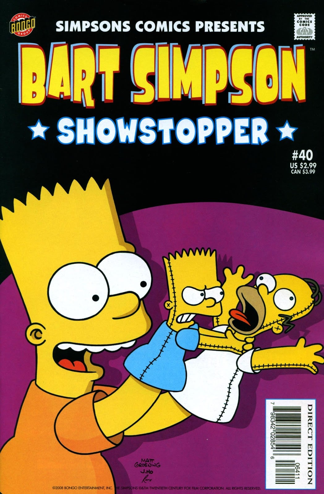 Bart simpson comic book
