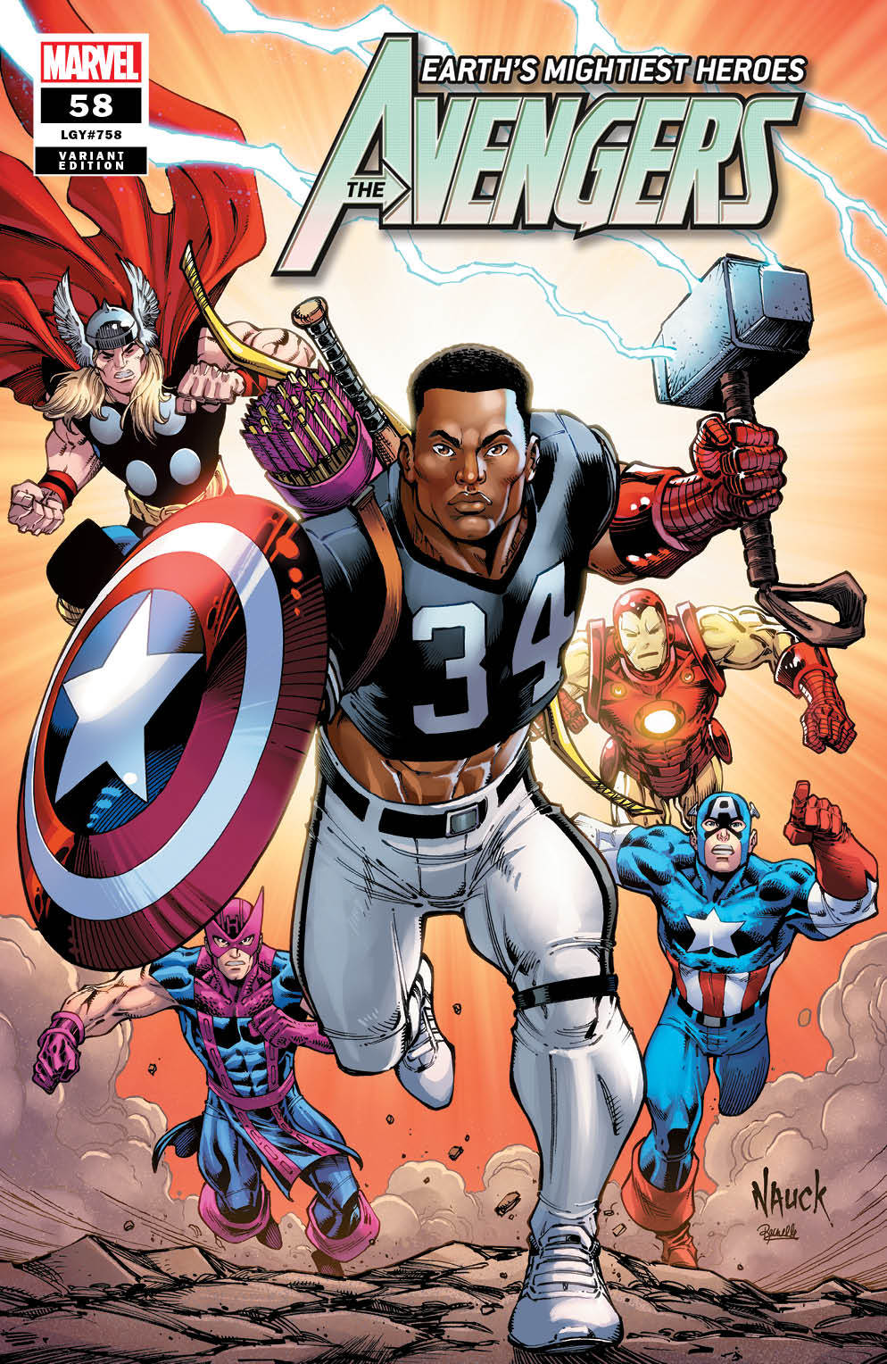 FORMER MULTI-SPORT SUPERSTAR BO JACKSON AND MARVEL'S AVENGERS SPRING INTO  ACTION ON EXCLUSIVE VARIANT COVER CELEBRATING AVENGERS #58 COMIC BOOK  RELEASE – FIRST COMICS NEWS