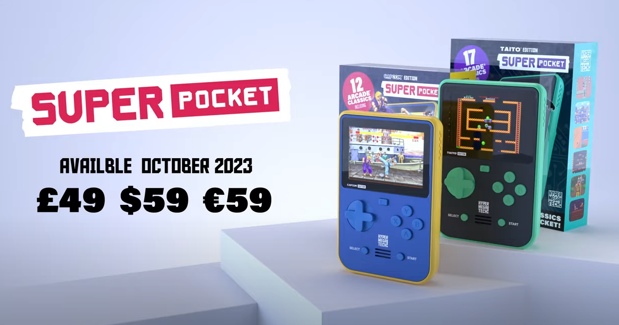 Announcing Super Pocket handheld systems featuring Capcom and Taito ...
